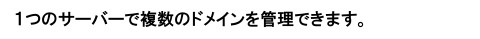 １つのサーバーで複数のドメインを管理できます。